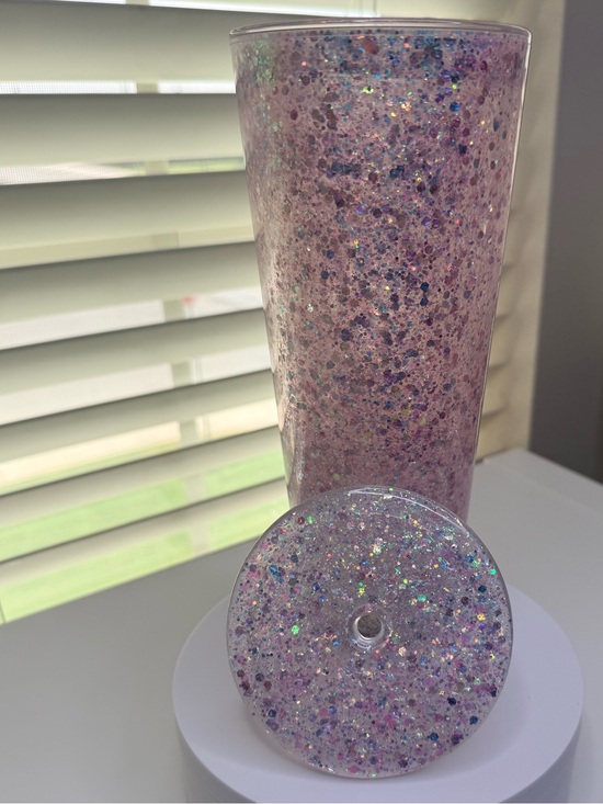 Other - Handmade Glitter Pink Tumbler